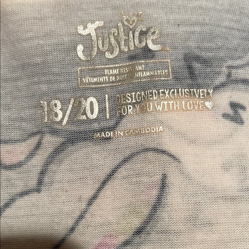 Justice Kids Super Cozy Sheep Hooded One Piece Size 18/20 - Picture 8 of 9